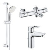 Набір змішувачів для ванни з термостатом Grohe Grotherm + Grohe Bauloop New UA34550TM0